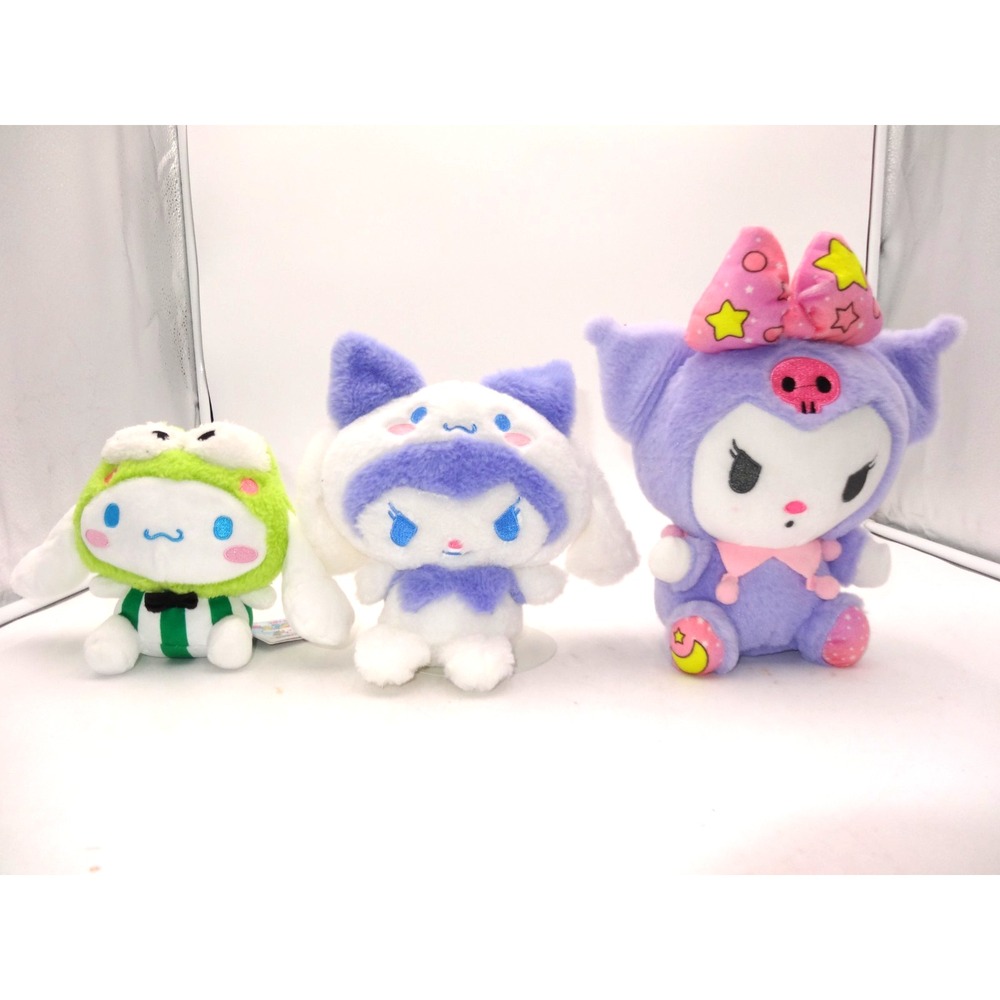 Sanrio Cinnamoroll in Green Keroppi Costume Sitting RARE Plush NWT Plus 2 Sanrio